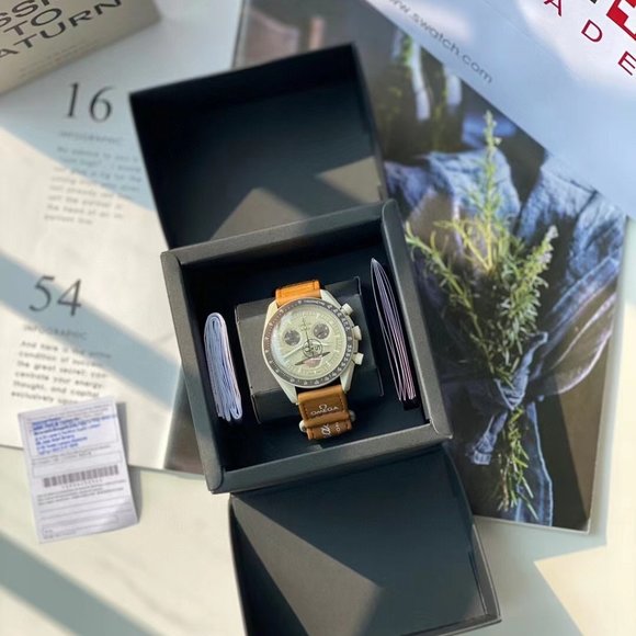 Omega x Swatch MISSION TO SATURN Moonswatch Collectible Wrist Watch